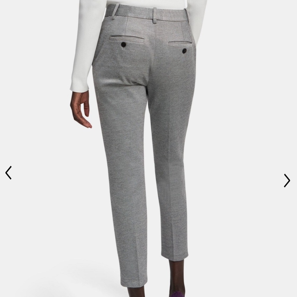Theory Treeca Pant (Slim Cropped) in Mélange Twill - size 4